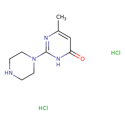 6-methyl-2-(piperazin-1-yl)-3,4-dihydropyrimidin-4-one dihydrochloride