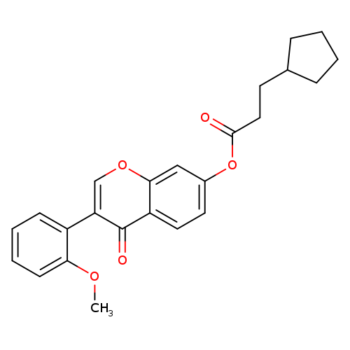 3-(2-methoxyphenyl)-4-oxo-4H-chromen-7-yl 3-cyclopentylpropanoate