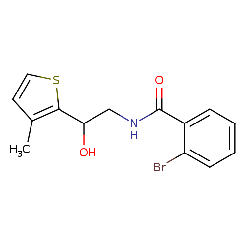 2-bromo-N-[2-hydroxy-2-(3-methylthiophen-2-yl)ethyl]benzamide