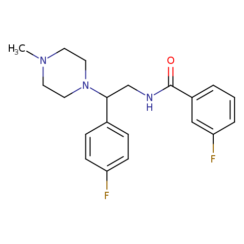 3-fluoro-N-[2-(4-fluorophenyl)-2-(4-methylpiperazin-1-yl)ethyl]benzamide