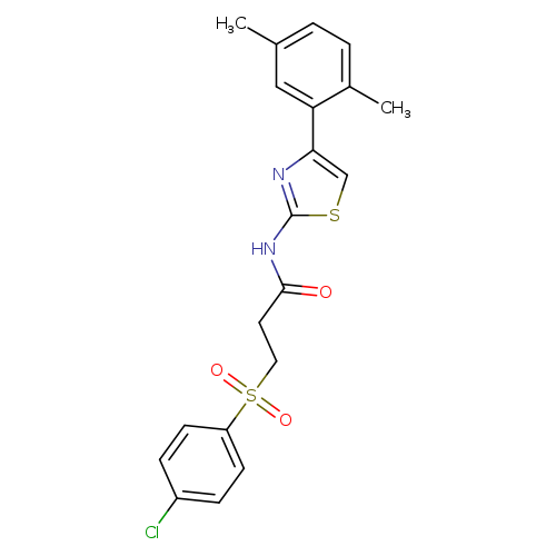 3-(4-chlorobenzenesulfonyl)-N-[4-(2,5-dimethylphenyl)-1,3-thiazol-2-yl]propanamide