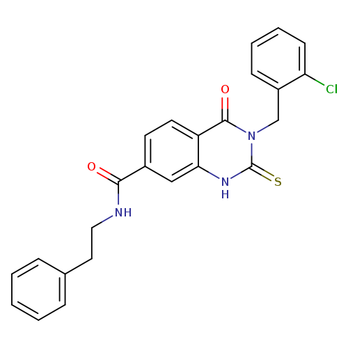 3-[(2-chlorophenyl)methyl]-4-oxo-N-(2-phenylethyl)-2-sulfanylidene-1,2,3,4-tetrahydroquinazoline-7-carboxamide