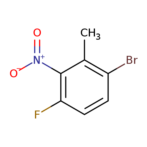 Benzene, 1-​bromo-​4-​fluoro-​2-​methyl-​3-​nitro-