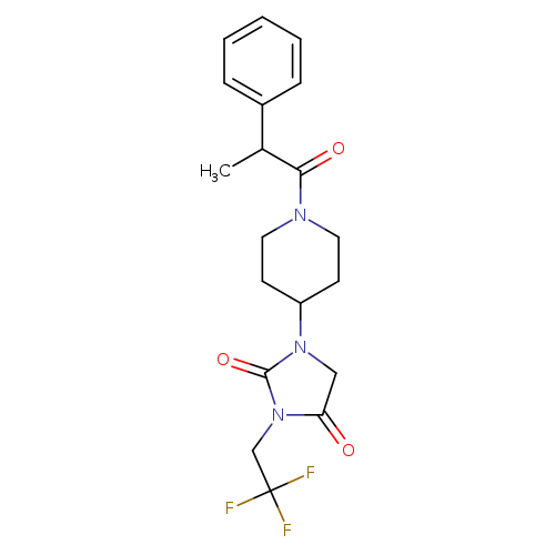 1-[1-(2-phenylpropanoyl)piperidin-4-yl]-3-(2,2,2-trifluoroethyl)imidazolidine-2,4-dione