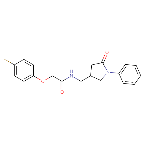 2-(4-fluorophenoxy)-N-[(5-oxo-1-phenylpyrrolidin-3-yl)methyl]acetamide