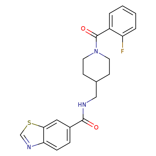 N-{[1-(2-fluorobenzoyl)piperidin-4-yl]methyl}-1,3-benzothiazole-6-carboxamide