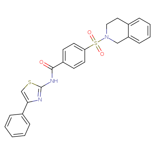 N-(4-phenyl-1,3-thiazol-2-yl)-4-(1,2,3,4-tetrahydroisoquinoline-2-sulfonyl)benzamide