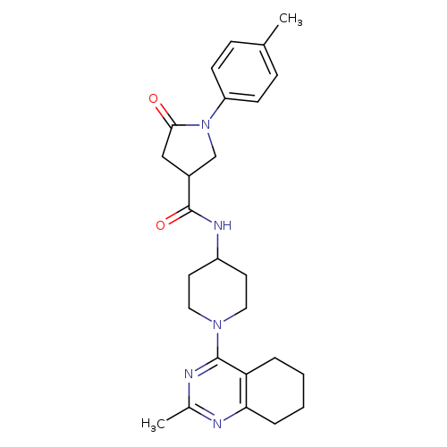 N-[1-(2-methyl-5,6,7,8-tetrahydroquinazolin-4-yl)piperidin-4-yl]-1-(4-methylphenyl)-5-oxopyrrolidine-3-carboxamide
