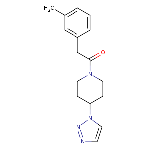 2-(3-methylphenyl)-1-[4-(1H-1,2,3-triazol-1-yl)piperidin-1-yl]ethan-1-one