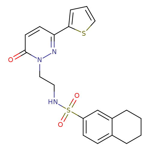 N-{2-[6-oxo-3-(thiophen-2-yl)-1,6-dihydropyridazin-1-yl]ethyl}-5,6,7,8-tetrahydronaphthalene-2-sulfonamide