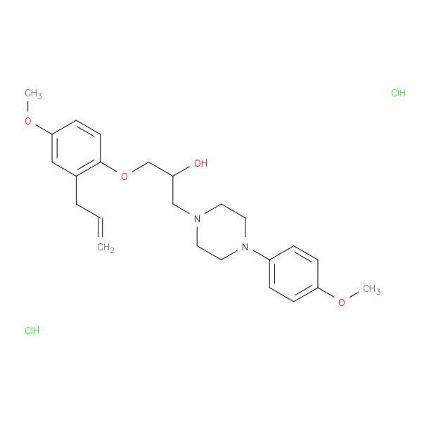 1-[4-methoxy-2-(prop-2-en-1-yl)phenoxy]-3-[4-(4-methoxyphenyl)piperazin-1-yl]propan-2-ol dihydrochloride