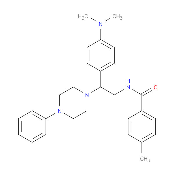 N-{2-[4-(dimethylamino)phenyl]-2-(4-phenylpiperazin-1-yl)ethyl}-4-methylbenzamide