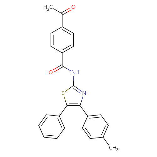 4-acetyl-N-[4-(4-methylphenyl)-5-phenyl-1,3-thiazol-2-yl]benzamide
