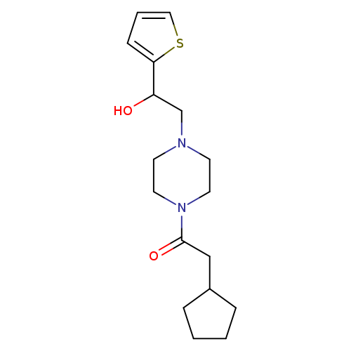 2-cyclopentyl-1-{4-[2-hydroxy-2-(thiophen-2-yl)ethyl]piperazin-1-yl}ethan-1-one