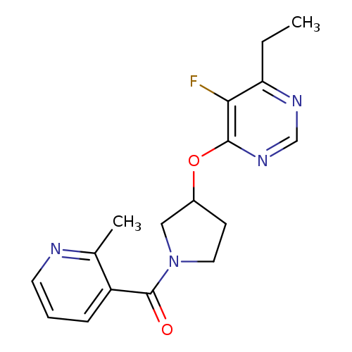 4-ethyl-5-fluoro-6-{[1-(2-methylpyridine-3-carbonyl)pyrrolidin-3-yl]oxy}pyrimidine