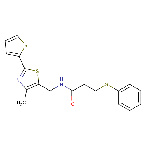 N-{[4-methyl-2-(thiophen-2-yl)-1,3-thiazol-5-yl]methyl}-3-(phenylsulfanyl)propanamide