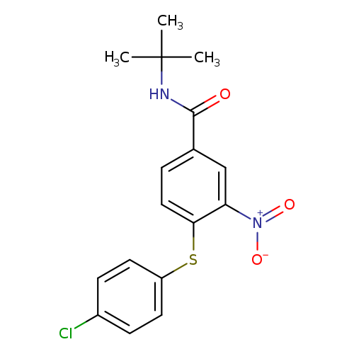 N-tert-butyl-4-[(4-chlorophenyl)sulfanyl]-3-nitrobenzamide