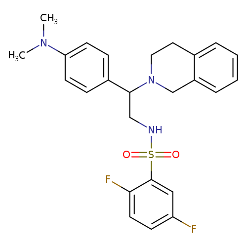 N-{2-[4-(dimethylamino)phenyl]-2-(1,2,3,4-tetrahydroisoquinolin-2-yl)ethyl}-2,5-difluorobenzene-1-sulfonamide