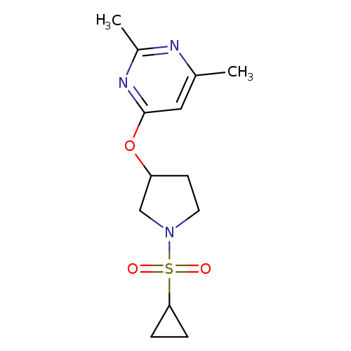 4-{[1-(cyclopropanesulfonyl)pyrrolidin-3-yl]oxy}-2,6-dimethylpyrimidine