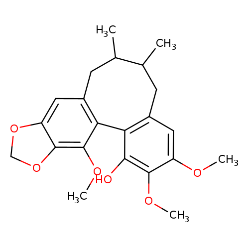 Benzo(3,4)cycloocta(1,2-f)(1,3)benzodioxol-1-ol, 5,6,7,8-tetrahydro-2, 3,13-trimethoxy-6,7-dimethyl-, stereoisomer