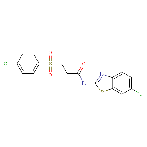 N-(6-chloro-1,3-benzothiazol-2-yl)-3-(4-chlorobenzenesulfonyl)propanamide