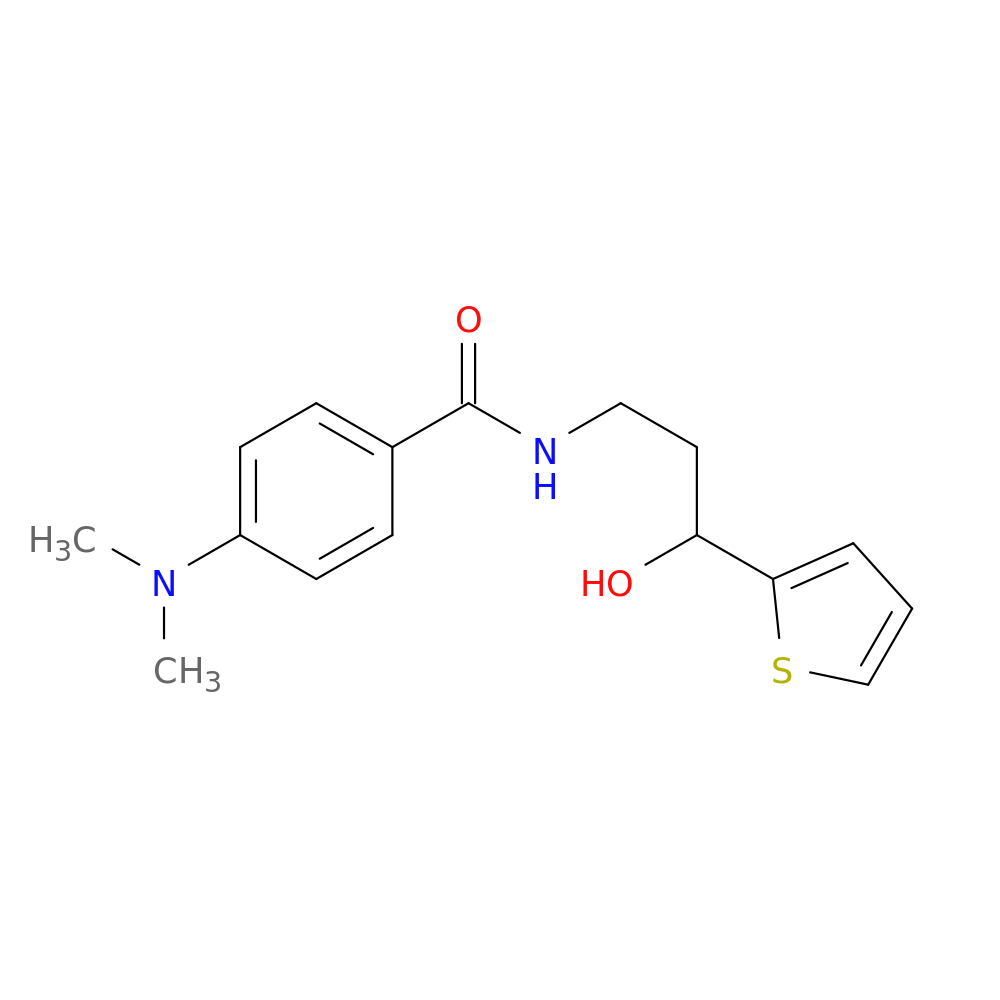 4-(dimethylamino)-N-[3-hydroxy-3-(thiophen-2-yl)propyl]benzamide