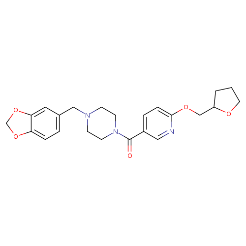 1-[(2H-1,3-benzodioxol-5-yl)methyl]-4-{6-[(oxolan-2-yl)methoxy]pyridine-3-carbonyl}piperazine