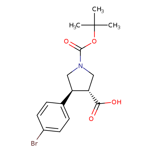 1,3-Pyrrolidinedicarboxylic acid, 4-(4-bromophenyl)-, 1-(1,1-dimethylethyl) ester, (3R,4S)-rel-