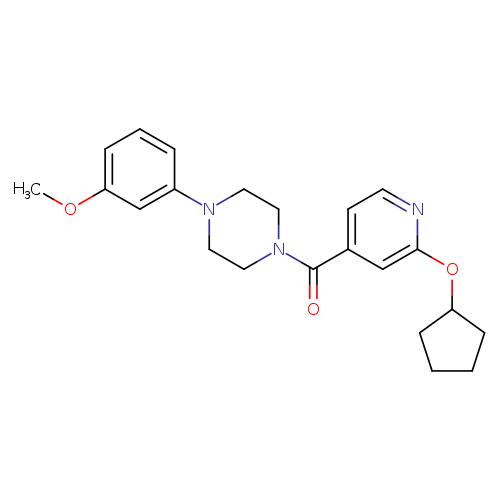 1-[2-(cyclopentyloxy)pyridine-4-carbonyl]-4-(3-methoxyphenyl)piperazine