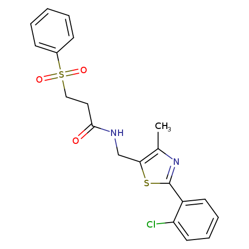 3-(benzenesulfonyl)-N-{[2-(2-chlorophenyl)-4-methyl-1,3-thiazol-5-yl]methyl}propanamide