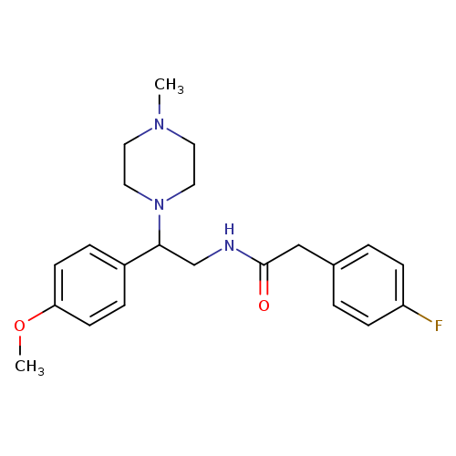 2-(4-fluorophenyl)-N-[2-(4-methoxyphenyl)-2-(4-methylpiperazin-1-yl)ethyl]acetamide