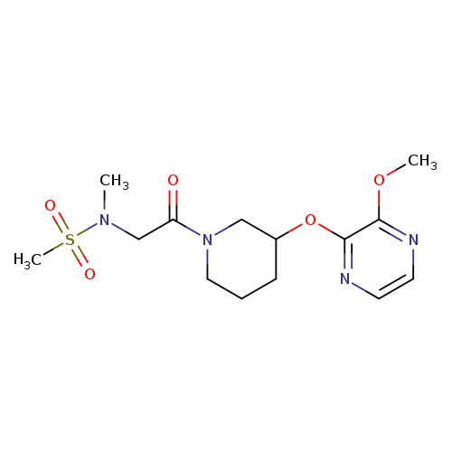 N-(2-{3-[(3-methoxypyrazin-2-yl)oxy]piperidin-1-yl}-2-oxoethyl)-N-methylmethanesulfonamide