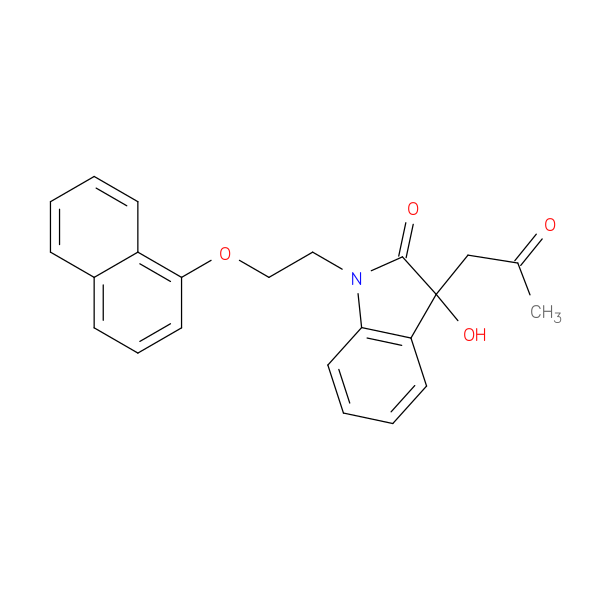 3-hydroxy-1-[2-(naphthalen-1-yloxy)ethyl]-3-(2-oxopropyl)-2,3-dihydro-1H-indol-2-one