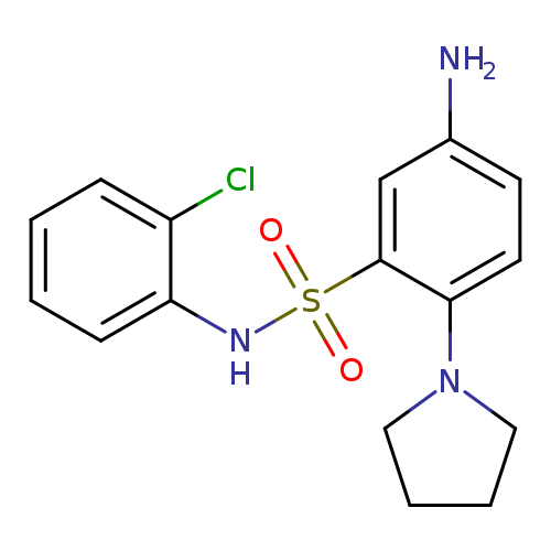 5-amino-N-(2-chlorophenyl)-2-(pyrrolidin-1-yl)benzene-1-sulfonamide