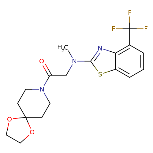 1-{1,4-dioxa-8-azaspiro[4.5]decan-8-yl}-2-{methyl[4-(trifluoromethyl)-1,3-benzothiazol-2-yl]amino}ethan-1-one