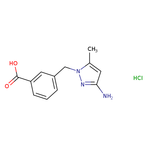 3-[(3-amino-5-methyl-1H-pyrazol-1-yl)methyl]benzoic acid hydrochloride