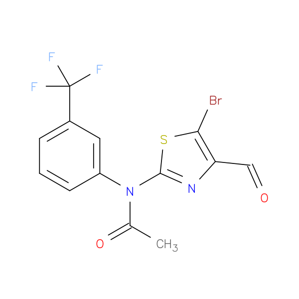 N-(5-bromo-4-formyl-1,3-thiazol-2-yl)-N-[3-(trifluoromethyl)phenyl]acetamide