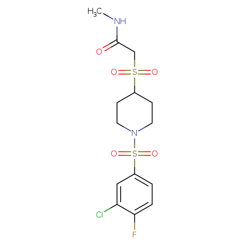 2-{[1-(3-chloro-4-fluorobenzenesulfonyl)piperidin-4-yl]sulfonyl}-N-methylacetamide