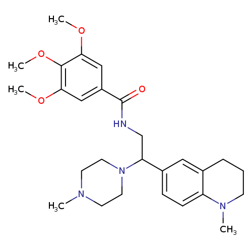 3,4,5-trimethoxy-N-[2-(1-methyl-1,2,3,4-tetrahydroquinolin-6-yl)-2-(4-methylpiperazin-1-yl)ethyl]benzamide