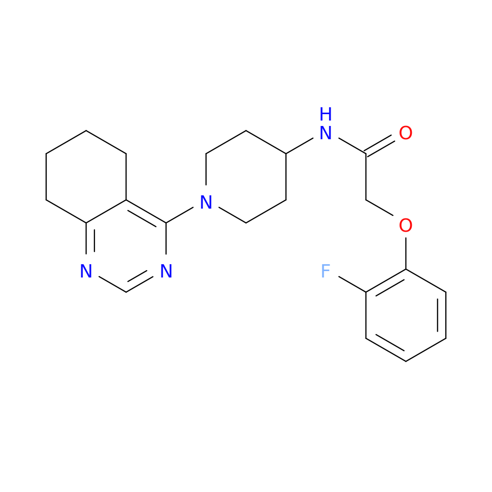 2-(2-fluorophenoxy)-N-[1-(5,6,7,8-tetrahydroquinazolin-4-yl)piperidin-4-yl]acetamide