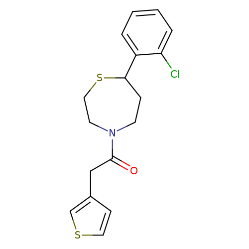 1-[7-(2-chlorophenyl)-1,4-thiazepan-4-yl]-2-(thiophen-3-yl)ethan-1-one