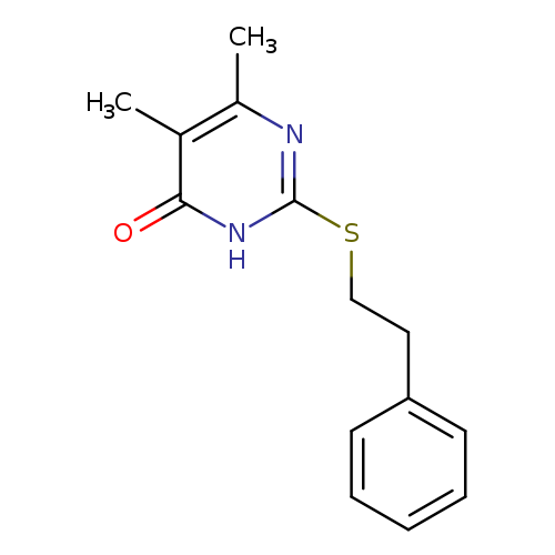 5,6-dimethyl-2-[(2-phenylethyl)sulfanyl]-3,4-dihydropyrimidin-4-one