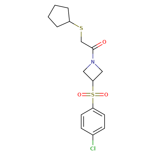 1-[3-(4-chlorobenzenesulfonyl)azetidin-1-yl]-2-(cyclopentylsulfanyl)ethan-1-one