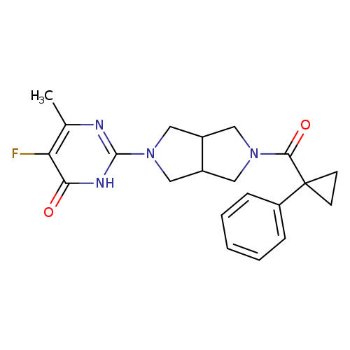 5-fluoro-6-methyl-2-[5-(1-phenylcyclopropanecarbonyl)-octahydropyrrolo[3,4-c]pyrrol-2-yl]-3,4-dihydropyrimidin-4-one