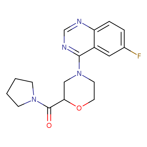 6-fluoro-4-[2-(pyrrolidine-1-carbonyl)morpholin-4-yl]quinazoline