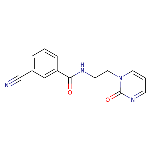 3-cyano-N-[2-(2-oxo-1,2-dihydropyrimidin-1-yl)ethyl]benzamide