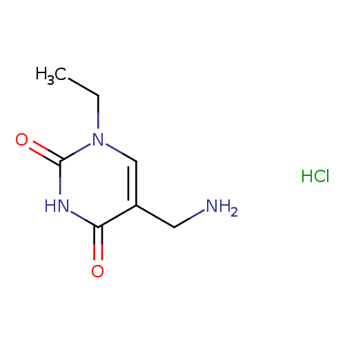 5-(aminomethyl)-1-ethyl-1,2,3,4-tetrahydropyrimidine-2,4-dione hydrochloride