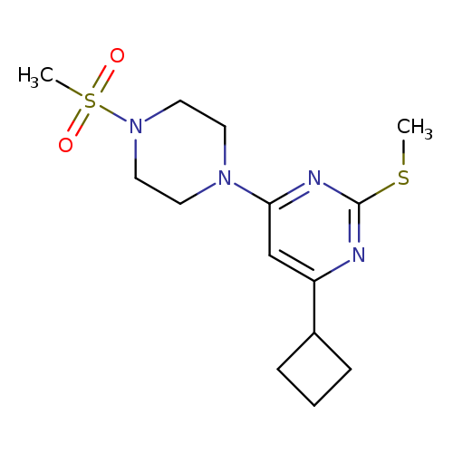 4-cyclobutyl-6-(4-methanesulfonylpiperazin-1-yl)-2-(methylsulfanyl)pyrimidine