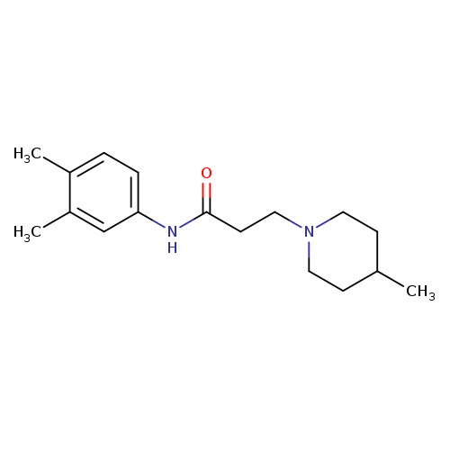 N-(3,4-dimethylphenyl)-3-(4-methyl-1-piperidinyl)propanamide