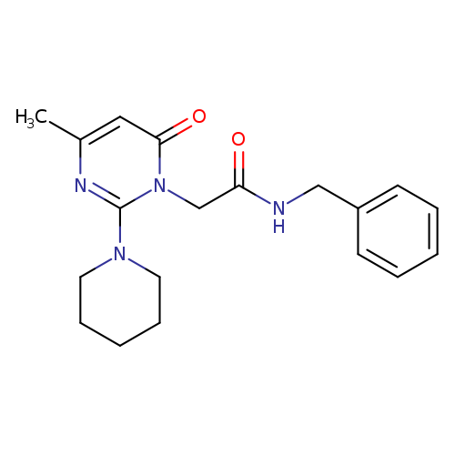 N-benzyl-2-[4-methyl-6-oxo-2-(piperidin-1-yl)-1,6-dihydropyrimidin-1-yl]acetamide